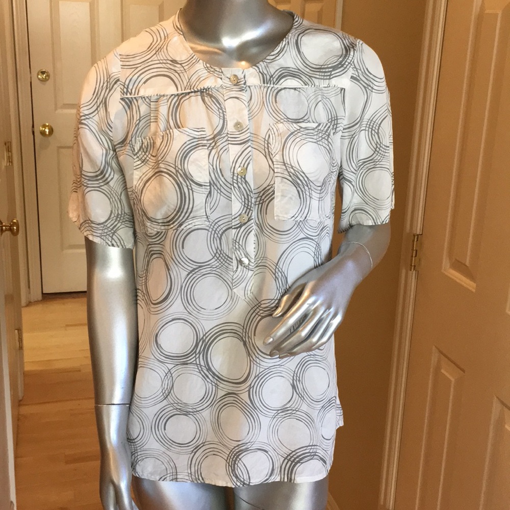 Joe's silk/cotton short sleeve blouse